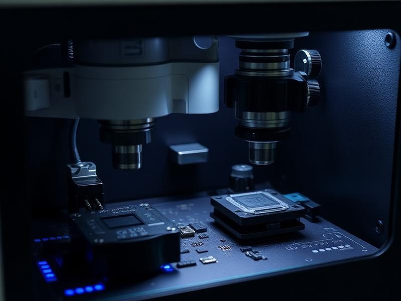 CORTEX automatic optical inspection machine with cameras over electronic components